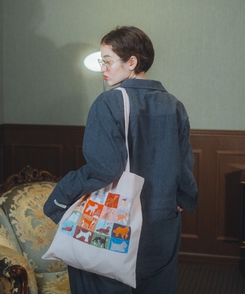 common gull products.(コモンガルプロダクツ)の「CONVENIENCEYOUNG×common gull products. dog and common gull bag(トートバッグ・レディース・ブラック系・フリー)」の6枚目の写真