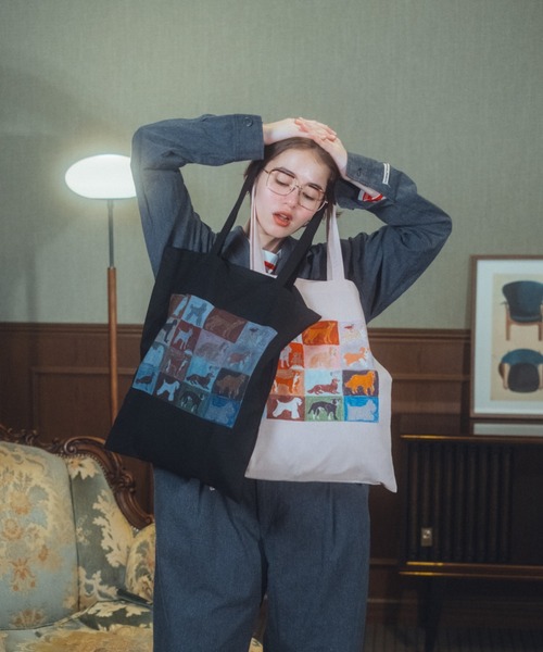 common gull products.(コモンガルプロダクツ)の「CONVENIENCEYOUNG×common gull products. dog and common gull bag(トートバッグ・レディース・ブラック系・フリー)」の13枚目の写真