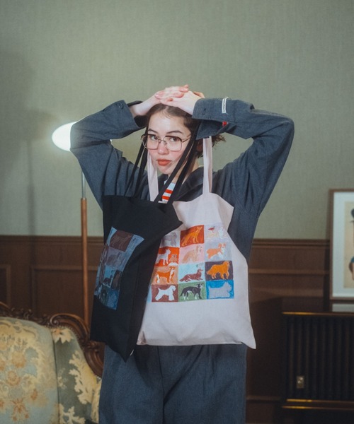 common gull products.(コモンガルプロダクツ)の「CONVENIENCEYOUNG×common gull products. dog and common gull bag(トートバッグ・レディース・ブラック系・フリー)」の2枚目の写真