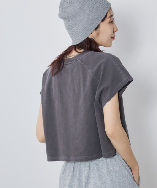 Auntie Rosa Holiday(アンティローザホリデー)の「ラグランクロップドプリントTEE(Tシャツ/カットソー・レディース・ナチュラル/チャコールグレー・FREE)」の17枚目の写真