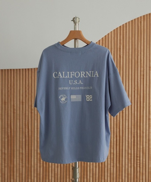 BEVERLY HILLS POLO CLUB(ビバリーヒルズポロクラブ)の「BH.POLO CLUB別注バックプリントTシャツ(Tシャツ/カットソー・レディース・サックスブルー/ブラック/オフホワイト・FREE)」の5枚目の写真