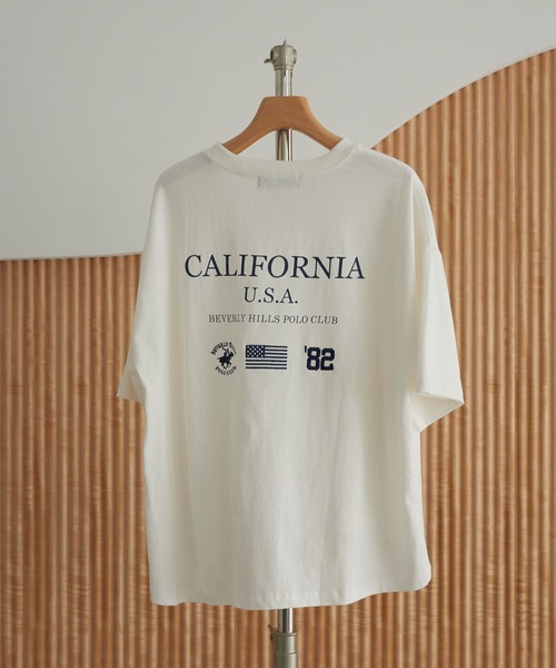 【ASKYURSELF】BEVERLY HILLS T ビバリーヒルズTシャツ 水色 ASKYURSELF (アスクユアセルフ)商品ページ - Beverly Hills Tee