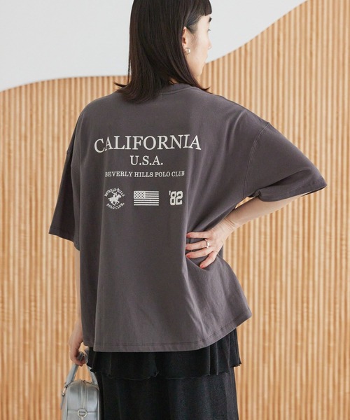 BEVERLY HILLS POLO CLUB(ビバリーヒルズポロクラブ)の「BH.POLO CLUB別注バックプリントTシャツ(Tシャツ/カットソー・レディース・サックスブルー/ブラック/オフホワイト・FREE)」の14枚目の写真