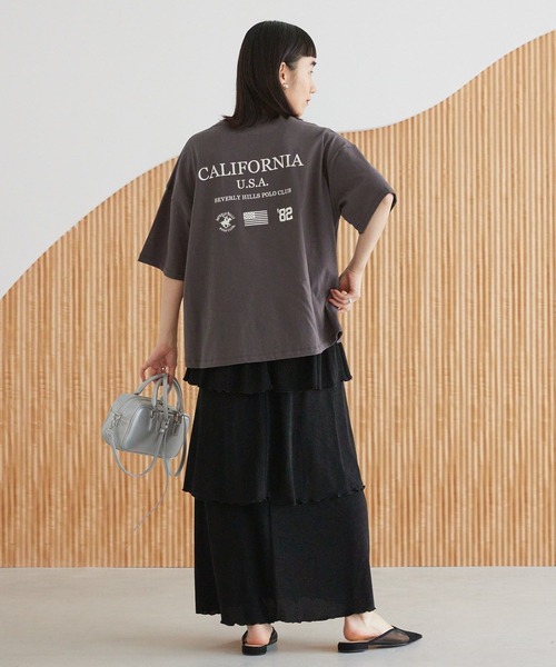 BEVERLY HILLS POLO CLUB(ビバリーヒルズポロクラブ)の「BH.POLO CLUB別注バックプリントTシャツ(Tシャツ/カットソー・レディース・サックスブルー/ブラック/オフホワイト・FREE)」の18枚目の写真