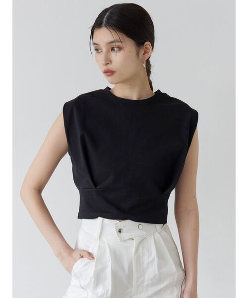 MURUA（ムルーア）の「ウエストタックノースリトップス（Tシャツ/カットソー・レディース・ブルー/イエロー/ブラック/ホワイト・FREE）」の13枚目の写真