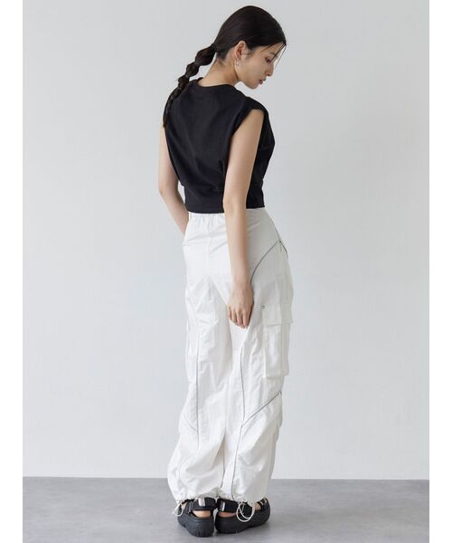 MURUA（ムルーア）の「ウエストタックノースリトップス（Tシャツ/カットソー・レディース・ブルー/イエロー/ブラック/ホワイト・FREE）」の18枚目の写真