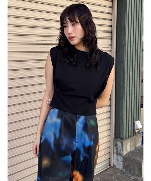 MURUA(ムルーア)の「ウエストタックノースリトップス(Tシャツ/カットソー・レディース・ブルー/イエロー/ブラック/ホワイト・FREE)」の22枚目の写真