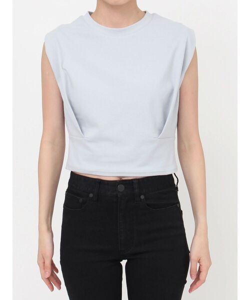 MURUA（ムルーア）の「ウエストタックノースリトップス（Tシャツ/カットソー・レディース・ブルー/イエロー/ブラック/ホワイト・FREE）」の8枚目の写真