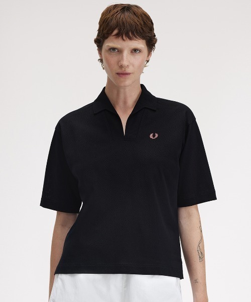 美品　フレッドペリー　FRED PERRY シャツ　ブラウス セール】Open Collar Mesh Shirt／オープンカラーメッシュシャツ