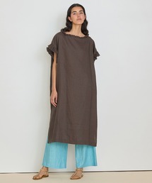 HOUSE OF LOTUS　麻　ブルーロングワンピース　M セール】 【麻製品染め】ロングワンピース /洗える （ロング