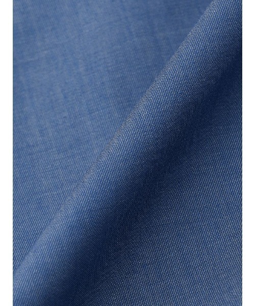 Perfect Suit FActory（パーフェクトスーツファクトリー）の「【ノンアイロン】長袖ワイシャツ【アーバン】デニムライク　ブラック/ブラウン/ブルー（ビジネスシャツ・メンズ・ブルー/ブラック/ブラウン・首回り37cm-裄丈80cm/首回り41cm-裄丈84cm/首回り39cm-裄丈82cm/首回り43cm-裄丈86cm）」の8枚目の写真