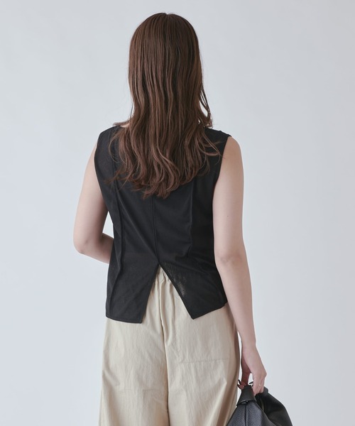 Lui's トップス 中古・古着通販】Lui's (ルイス) ジョーゼットハーフZIP5分袖