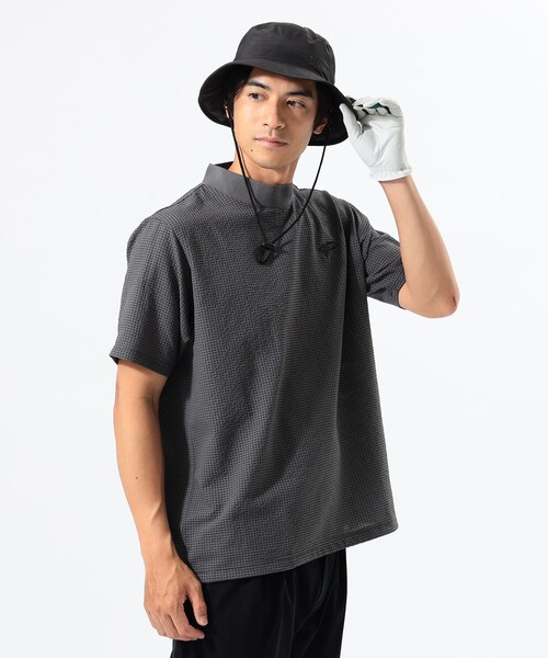 BEAMS GOLF(ビームスゴルフ)の「ORANGE LABEL / ドットエア(R) モックネックシャツ(Tシャツ/カットソー・メンズ・ネイビー/グリーン/グレー・SMALL/MEDIUM/LARGE/X-LARGE)」の2枚目の写真