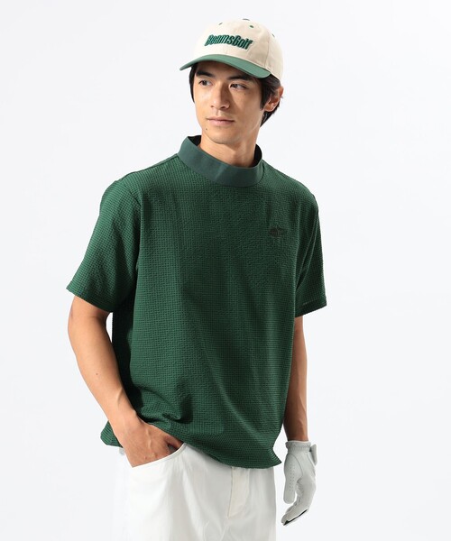BEAMS GOLF(ビームスゴルフ)の「ORANGE LABEL / ドットエア(R) モックネックシャツ(Tシャツ/カットソー・メンズ・ネイビー/グリーン/グレー・SMALL/MEDIUM/LARGE/X-LARGE)」の14枚目の写真