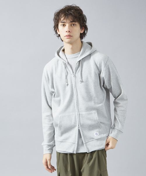 JEMORGAN(ジェーイーモーガン)の「【JEMORGAN /ジェーイーモーガン 】軽量ワッフルジップパーカー ダブルジップフーディ(パーカー・メンズ・オフホワイト/グレー/ブラック/ネイビー/カーキ/サックスブルー・M/L/XL)」の3枚目の写真