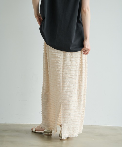 Shelly island（シェリーアイランド）の「フリルティアードIラインスカート（スカート・レディース・ブラック/ホワイト/レッド・FREE）」の15枚目の写真