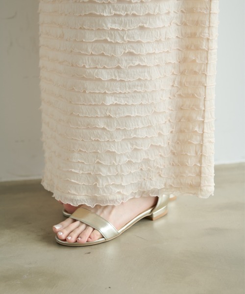 Shelly island（シェリーアイランド）の「フリルティアードIラインスカート（スカート・レディース・ブラック/ホワイト/レッド・FREE）」の17枚目の写真