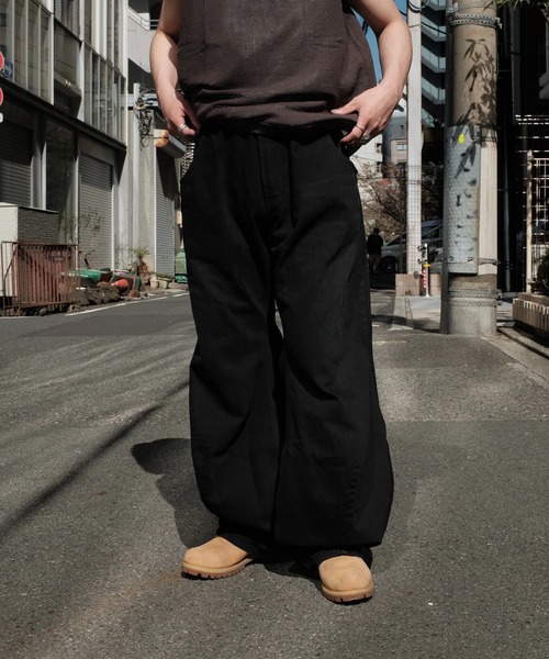 2AM(ツーエイエム)の「NAM ナム / TRUMPET WASHED DENIM(デニムパンツ・メンズ・ブラック・ONE SIZE)」の6枚目の写真