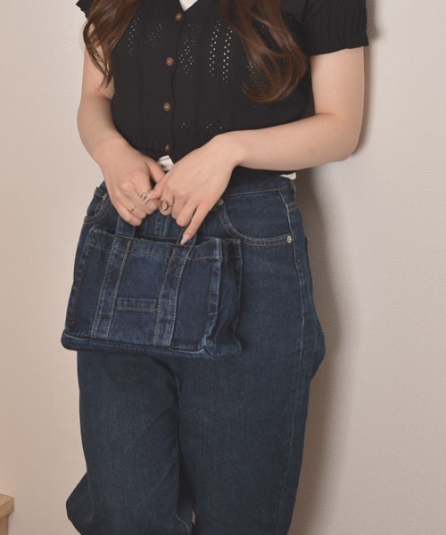 VIBGYOR Women（ヴィブジョー　ウィメン）の「【float】デニム ミニ トートバッグ/ショルダーバッグ【2way】（ショルダーバッグ・レディース・インディゴブルー/ライトブルー・FREE）」の10枚目の写真