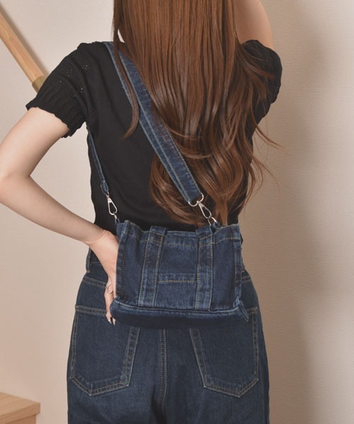 VIBGYOR Women（ヴィブジョー　ウィメン）の「【float】デニム ミニ トートバッグ/ショルダーバッグ【2way】（ショルダーバッグ・レディース・インディゴブルー/ライトブルー・FREE）」の14枚目の写真