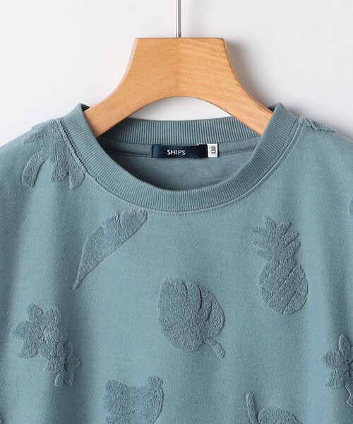 SHIPS(シップス)の「SHIPS KIDS:140~150cm / パイル ジャカード TEE(Tシャツ/カットソー・キッズ・オフホワイト/ブルー系・140/150)」の3枚目の写真