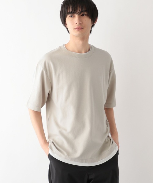 レイヤードライクTシャツ セール】ミラノリブレイヤードCOOL/288102（Tシャツ/カットソー