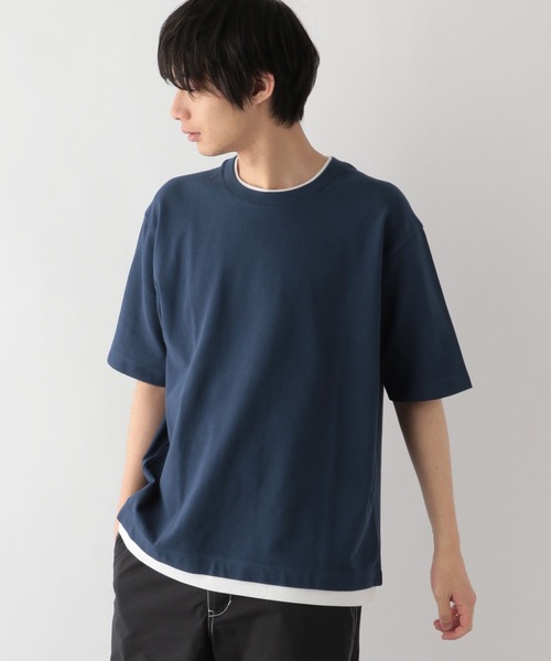 レイヤードライクTシャツ セール】ミラノリブレイヤードCOOL/288102（Tシャツ/カットソー