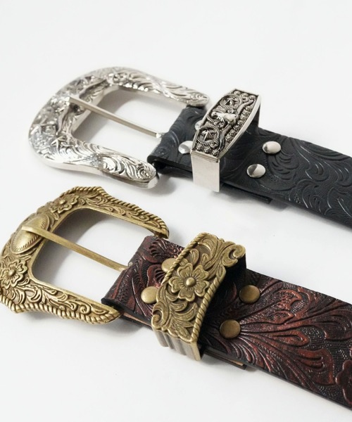 Port(ポート)の「【 Port / ポート 】 ウエスタン エンボス バックル ベルト(ベルト・レディース・ブラウン/ブラック/ブラック系その他・FREE)」の11枚目の写真