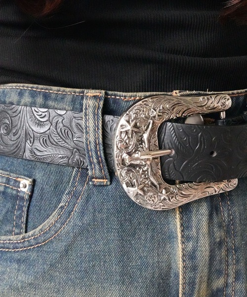 Port(ポート)の「【 Port / ポート 】 ウエスタン エンボス バックル ベルト(ベルト・レディース・ブラウン/ブラック/ブラック系その他・FREE)」の18枚目の写真