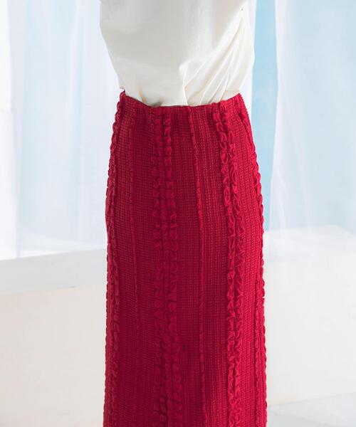 URBAN RESEARCH ROSSO WOMEN(アーバンリサーチ ロッソ)の「ジャガードイージーストレートスカート(スカート・レディース・ブラック/レッド・FREE)」の11枚目の写真