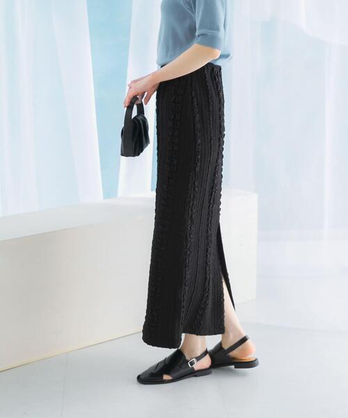 URBAN RESEARCH ROSSO WOMEN(アーバンリサーチ ロッソ)の「ジャガードイージーストレートスカート(スカート・レディース・ブラック/レッド・FREE)」の21枚目の写真