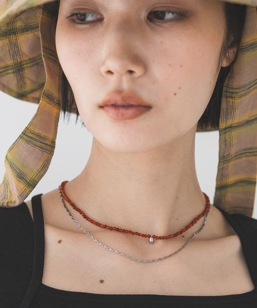 JEANASIS(ジーナシス)の「ステンレスカラー2レンネックレス/414143(ネックレス・レディース・ブラック系その他/ピンク系その他/レッド系その他・FREE)」の3枚目の写真