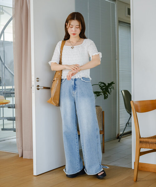 Kastane(カスタネ)の「ベルト付レザートートバッグ(トートバッグ・レディース・ブラック/アイボリー/サンドベージュ・FREE)」の15枚目の写真