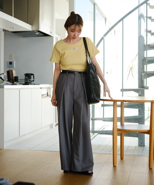 Kastane(カスタネ)の「ベルト付レザートートバッグ(トートバッグ・レディース・ブラック/アイボリー/サンドベージュ・FREE)」の20枚目の写真