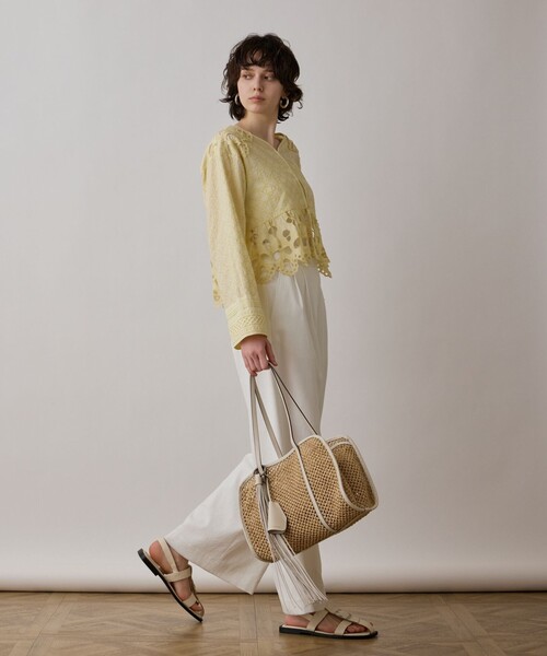 GRACE CONTINENTAL(グレースコンチネンタル)の「ORSETTOスクエアーバッグ(ハンドバッグ・レディース・ホワイト/ブラック・FREE)」の3枚目の写真