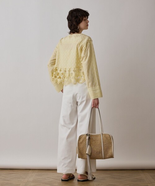 GRACE CONTINENTAL(グレースコンチネンタル)の「ORSETTOスクエアーバッグ(ハンドバッグ・レディース・ホワイト/ブラック・FREE)」の4枚目の写真