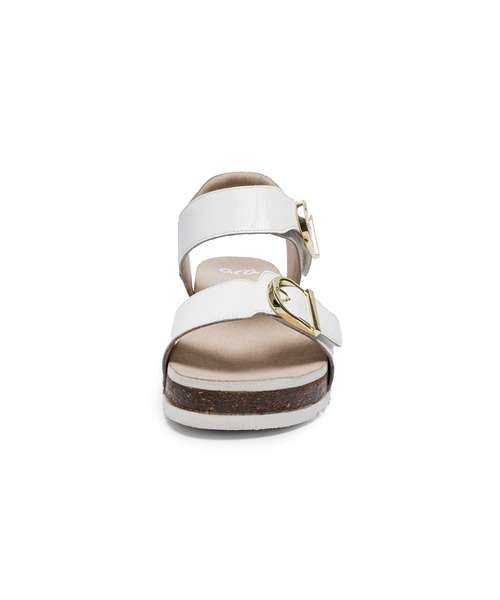 ara（アラ）の「ara/ [12-38510] NORDERNEY-S エナメル×ゴールドバックル 厚底サンダル（サンダル・レディース・ホワイト/ブラック・38/39/35/36/37/40）」の8枚目の写真
