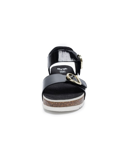 ara/ [12-38510] NORDERNEY-S エナメル×ゴールドバックル 厚底