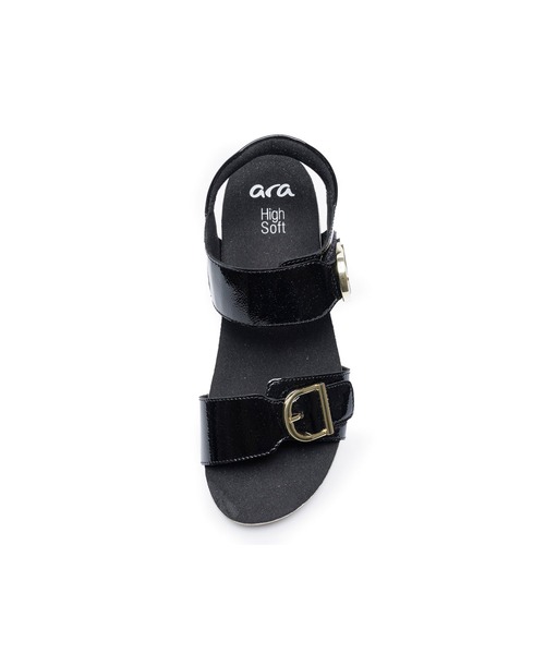 ara（アラ）の「ara/ [12-38510] NORDERNEY-S エナメル×ゴールドバックル 厚底サンダル（サンダル・レディース・ホワイト/ブラック・38/39/35/36/37/40）」の16枚目の写真