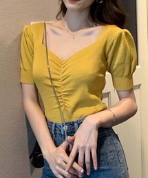 新品❤️アルチビオ❤️イエロー ロゴ入り クルーネックセーター 新品未使用archivio 蛍光イエロー セーター 36()
