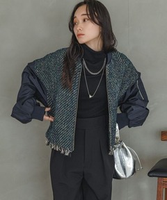 メゾンスペシャル　ヘリンボーン柄ウールコート MAISON SPECIAL（メゾンスペシャル）の「ビッグヘリンボーン