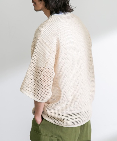 ARMY TWILL（アーミーツイル）の「ARMY TWILL　Cotton Mesh T-shirts（Tシャツ/カットソー・メンズ・ブラック/ホワイト系その他・SMALL/MEDIUM/LARGE）」の3枚目の写真