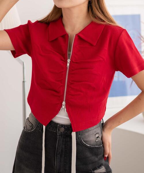 VICOLO 売れ筋商品|||ヴィコロ Tシャツ トップス レディース Tops Red WEGO tシャツ WEGO/リンガーグラフィックショートT レディース