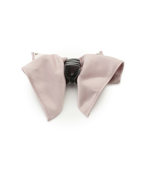 SNIDEL(スナイデル)の「スカーフリボンバンス(バレッタ/ヘアクリップ・レディース・ライトピンク/ブラウン・FREE)」の7枚目の写真
