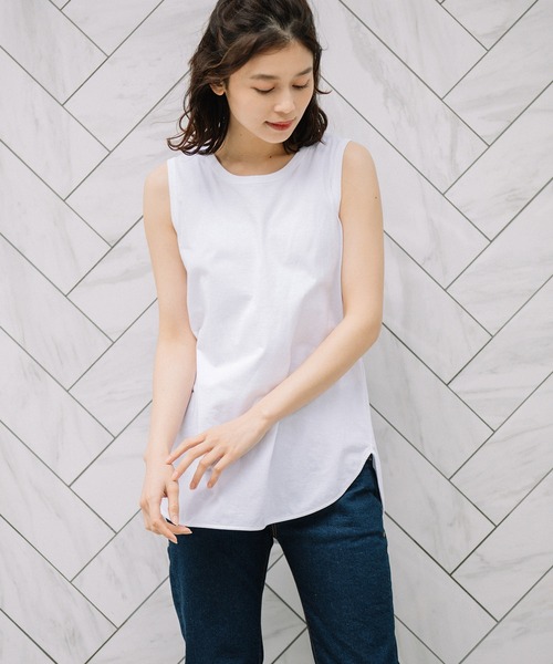 Munich(ミューニック)の「プレミアムコットンタンクトップ(タンクトップ・レディース・ブラック/ホワイト・FREE)」の4枚目の写真