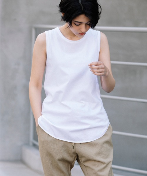 Munich(ミューニック)の「プレミアムコットンタンクトップ(タンクトップ・レディース・ブラック/ホワイト・FREE)」の11枚目の写真