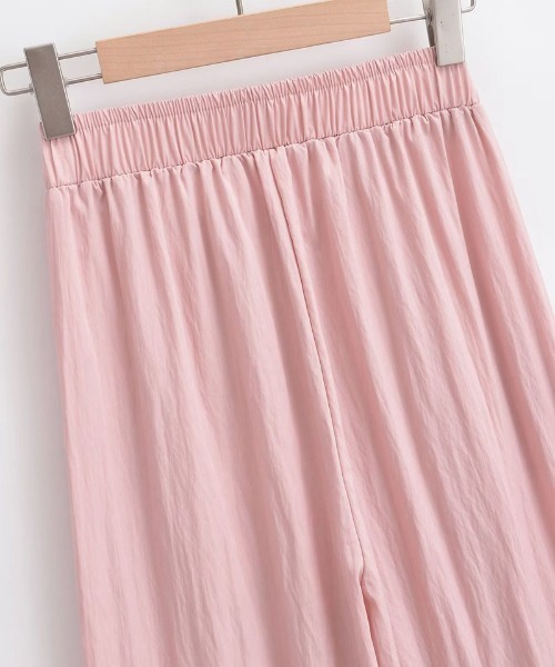 shoppinggo（ショッピングゴー）の「夏服 ワイドパンツ サマーパンツ（カーゴパンツ・レディース・ブラウン/ピンク/ベージュ/ブラック・M）」の9枚目の写真