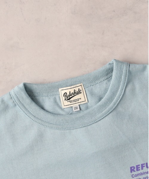 Right-on(ライトオン)の「【Refurbish】バックロゴプリントTシャツ(Tシャツ/カットソー・キッズ・サックスブルー/ブラック・130/140/150/160)」の8枚目の写真