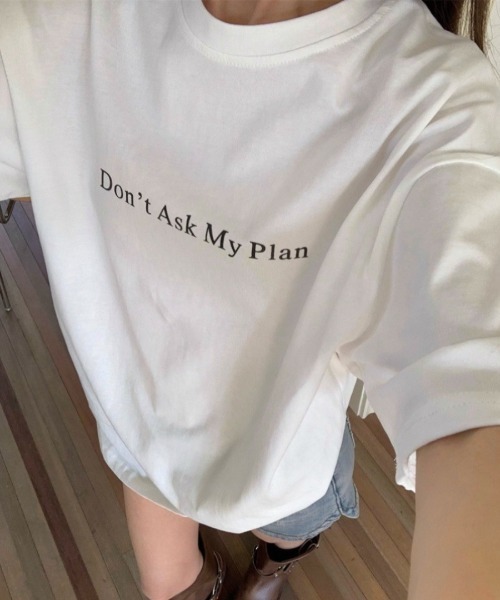 SHEPP(シープ)の「フロントプリントオーバーサイズトップス / バックプリント(Tシャツ/カットソー・レディース・ブラック/ホワイト系その他/ホワイト・XL)」の6枚目の写真