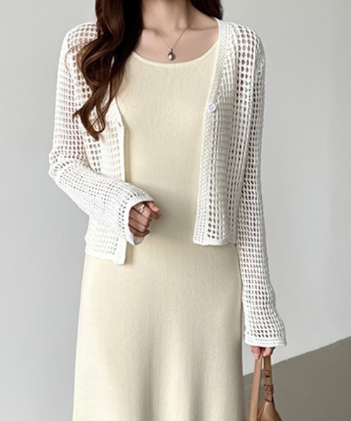 emmi 白 ノースリーブ ロングニット ワンピース サイズ0 夏 エミ emmi emmi atelier オニベジギャザーワンピース レディース